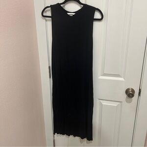 H&M basics black midi tank dress